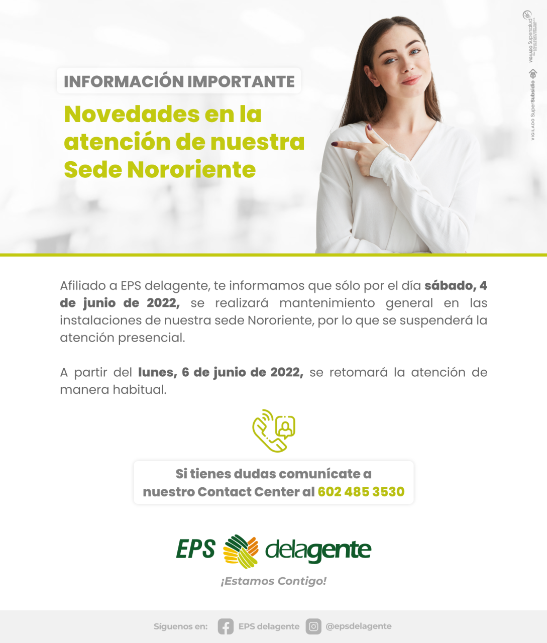 Novedades en la atencion nororiente eps Mailing