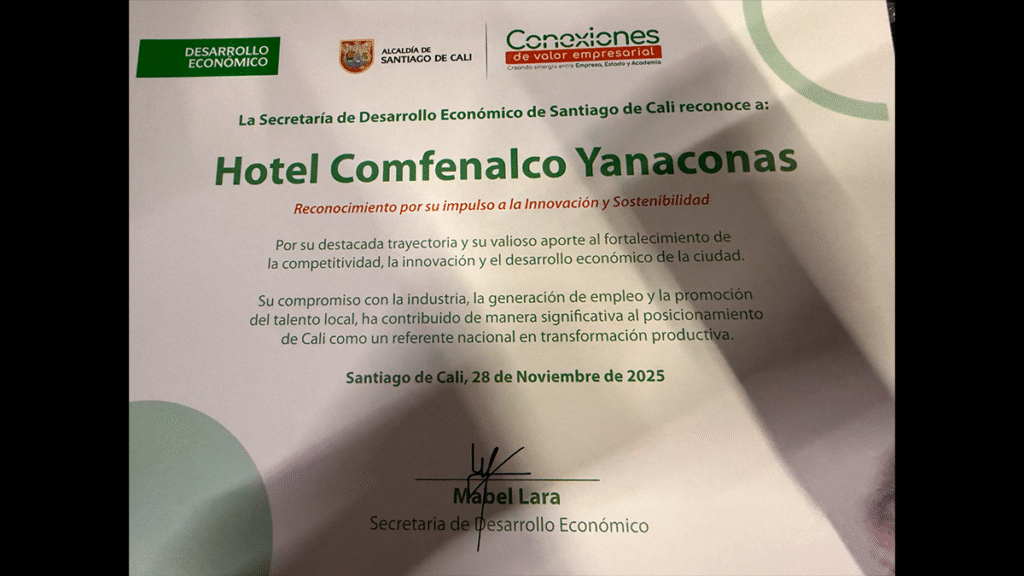 La Alcaldía de Cali exalta el modelo de Innovación y Sostenibilidad del Hotel Yanaconas